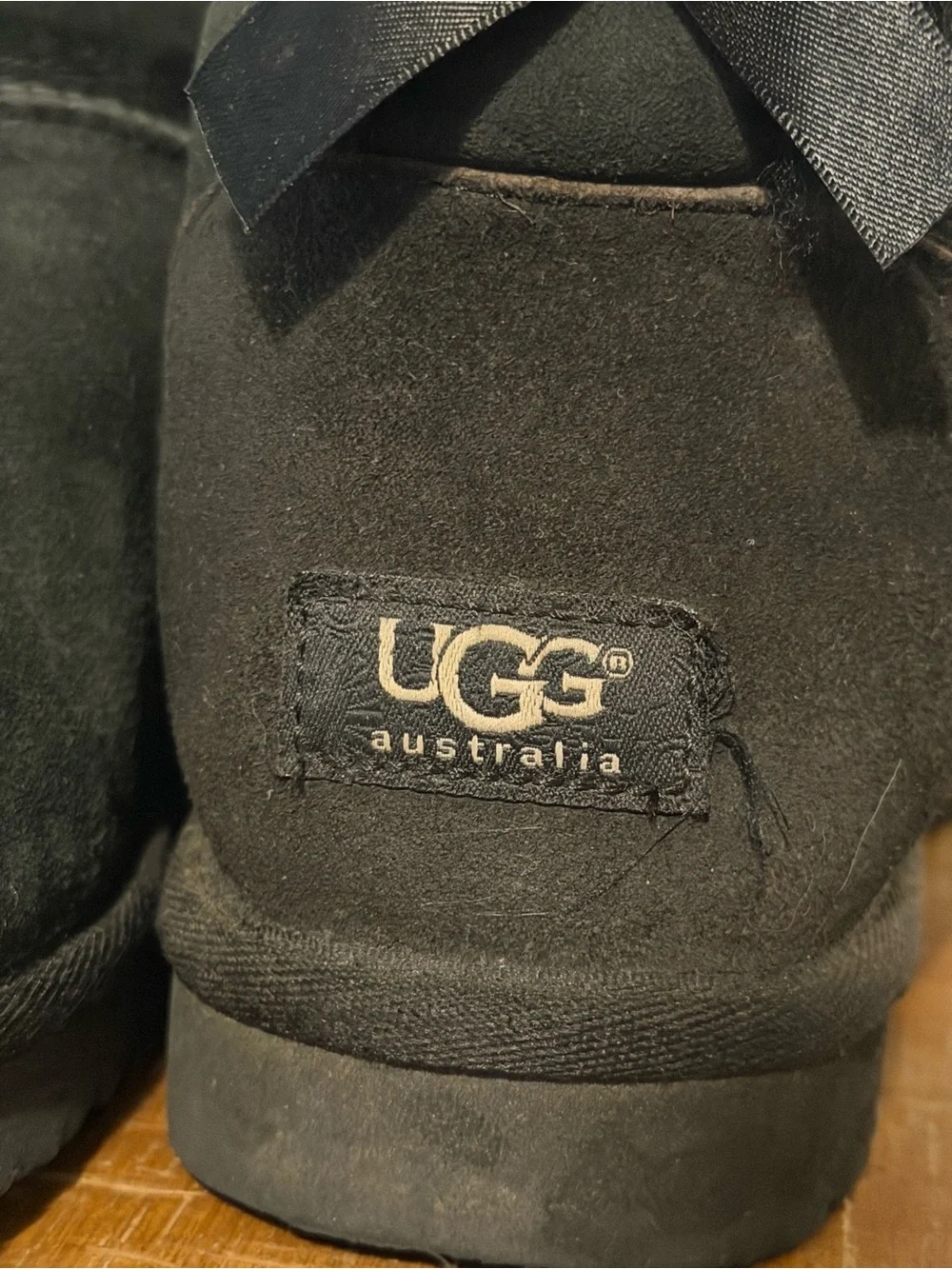UGG Black Short Shearling Winter Boots